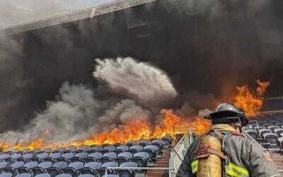 Massive Fire Engulfs South Eastern Conference Stadium Moments After Halftime Pyrotechnics Go Horribly Wron